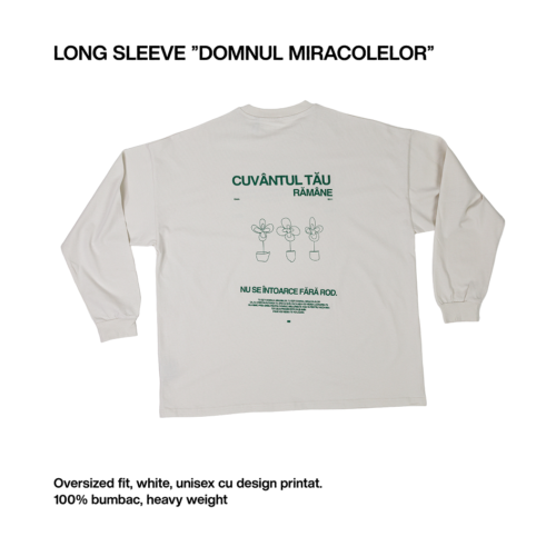 Long Sleeve Alb "Cuvântul Tău rămâne"