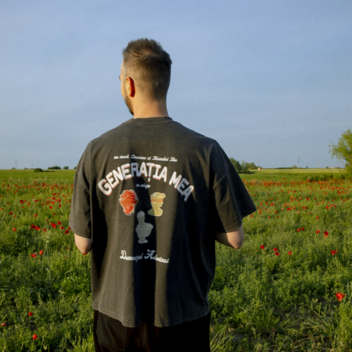 Tricou Vintage Black "Generația mea" Boxy Fit