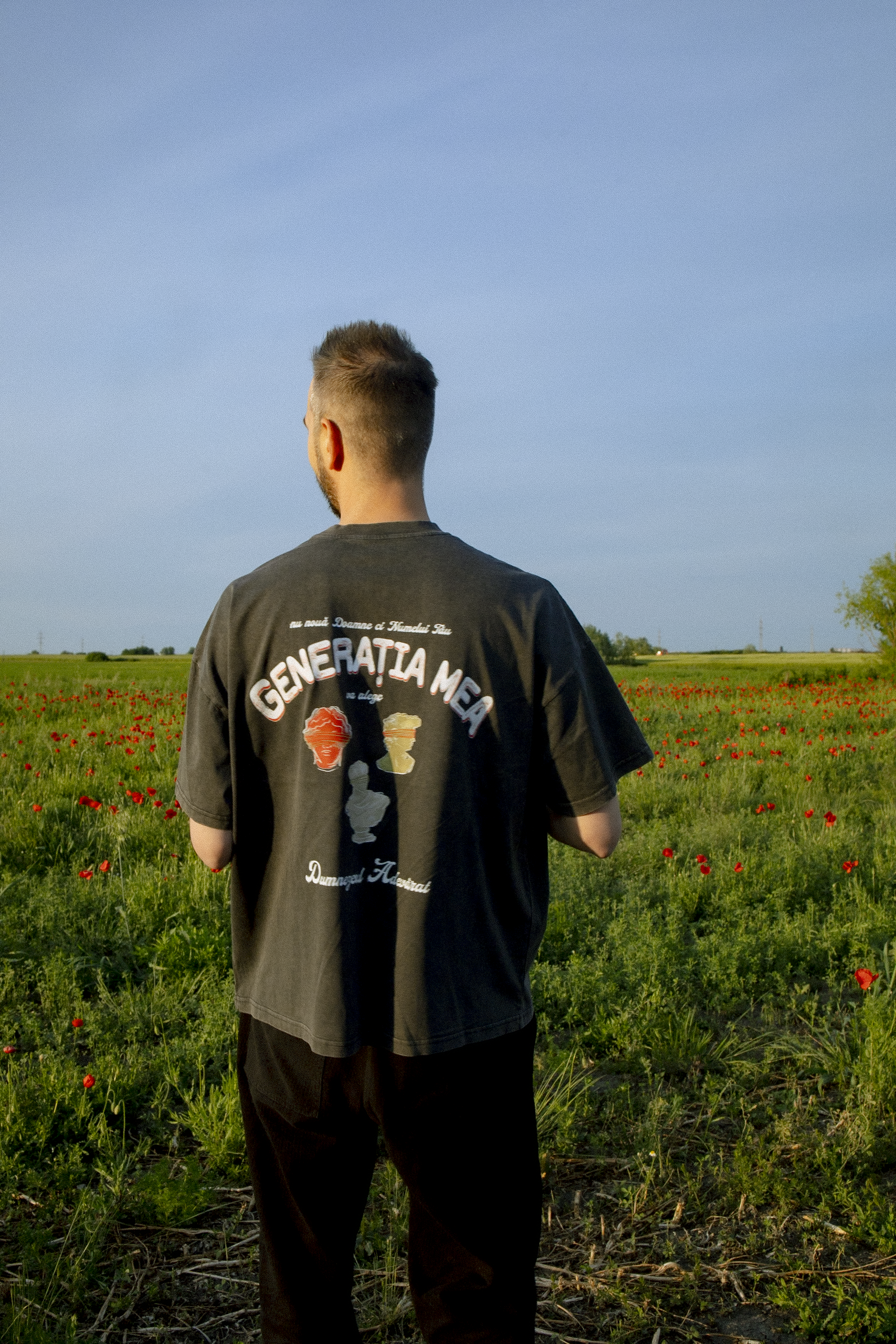 Tricou Vintage Black "Generația mea" Boxy Fit