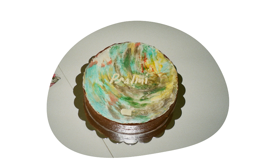Hand-painted cake